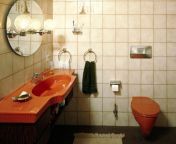 krasnyj unitaz vidy i idei dizajna 5.jpg from लाल दो टुकड़ा पर बाथरूम
